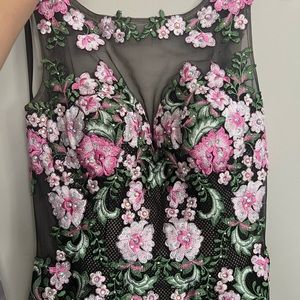 Designer backless black dress